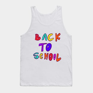 Back to school colorful Tank Top